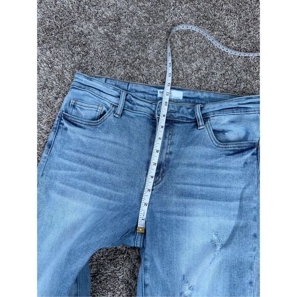 Bayeas Jeans Skinny Distressed Ripped Light Wash Blue Denim Stretch Women’s 30 - Picture 5 of 11